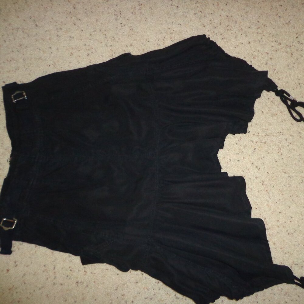 NWT Free People Paxton Parachute Utility Skirt 4 Black Zip Front Side Buckles - Picture 2 of 16